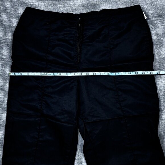 Nike Womens Black Capri Pants Elastic Drawstring Waist Straight Leg Nylon Lg - Picture 8 of 12